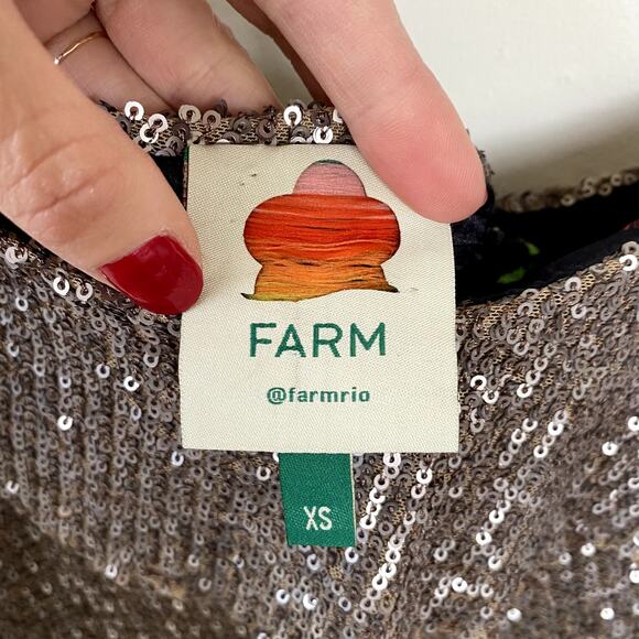 NEW Farm Rio One Shoulder Sequin Midi Dress Size XS - Picture 6 of 10